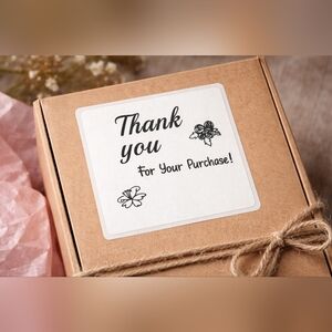 50 Count Thank You For Your Purchase Stickers